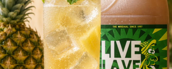 A Refreshing Ginger Wine, Lime and Pineapple Cocktail